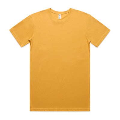Premium basic tee plain mustard yellow short-sleeved cotton shirt ideal for comfortable work uniforms and workwear