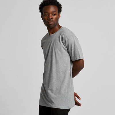 A heather gray premium basic tee with short sleeves and relaxed fit perfect for workwear and uniforms
