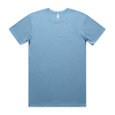 A soft light blue cotton premium basic tee with crew neck perfect for workwear and uniforms