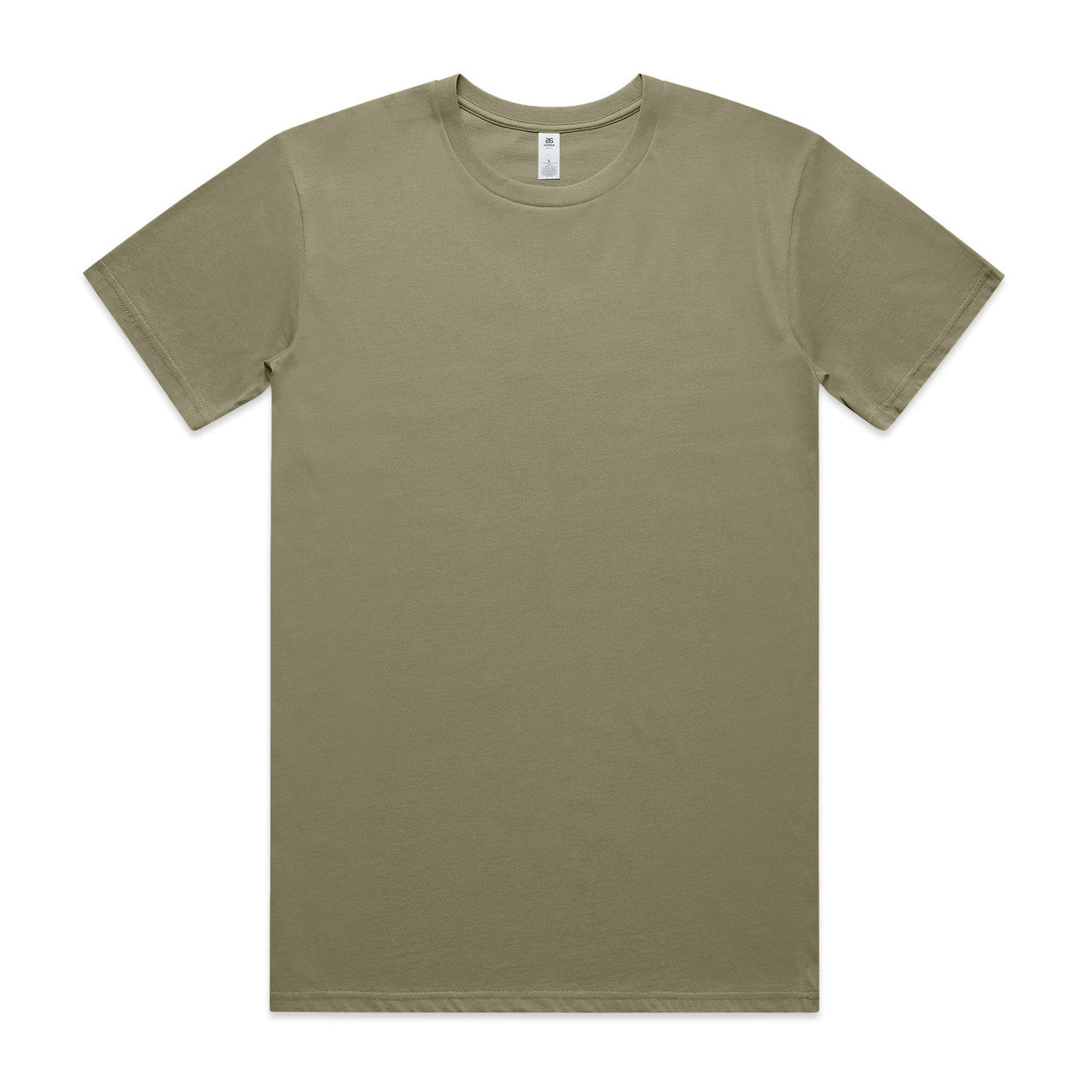Olive green short-sleeved premium basic tee perfect for comfortable workwear and casual uniforms