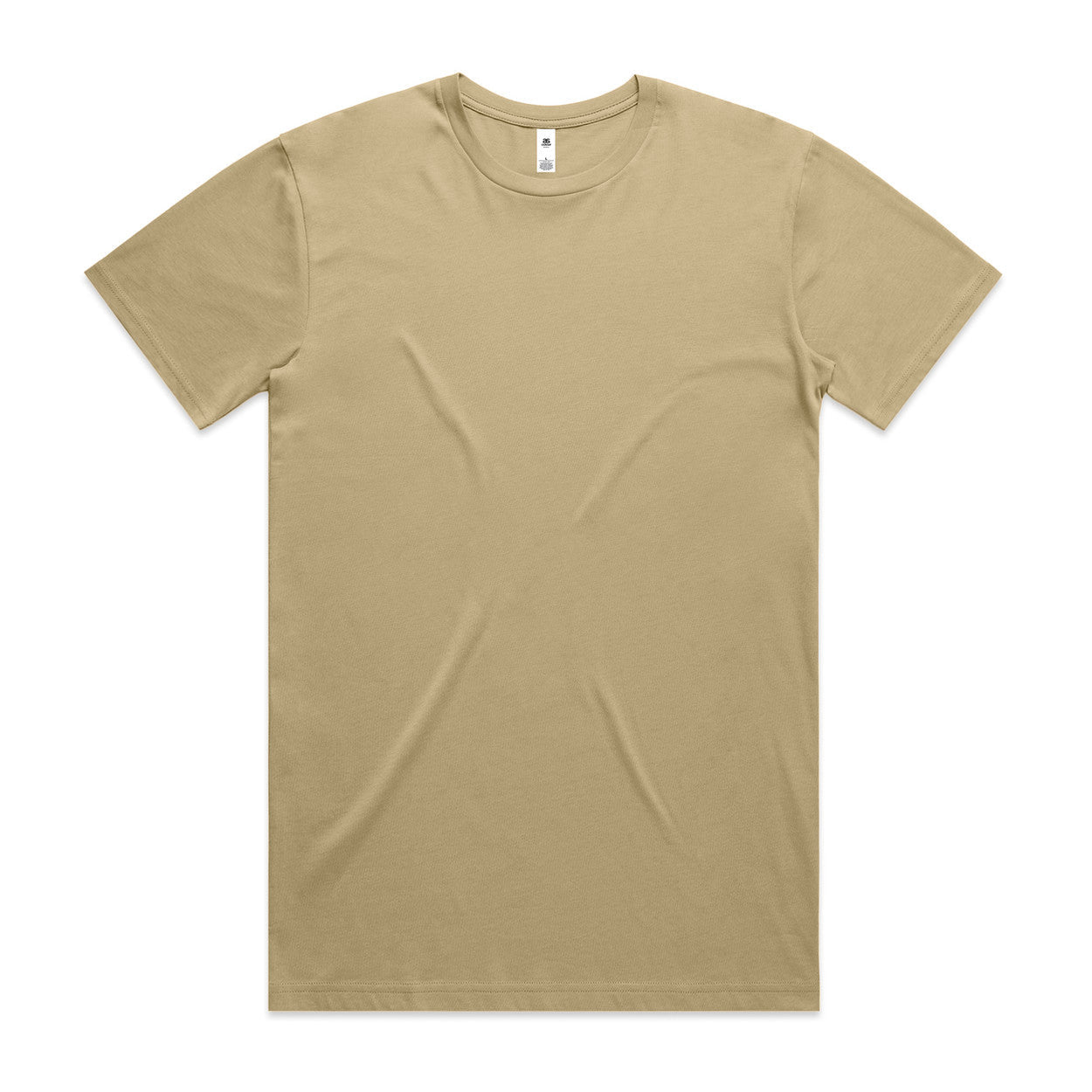 Premium basic tee beige short-sleeved crew neck shirt with subtle texture perfect for workwear and uniforms