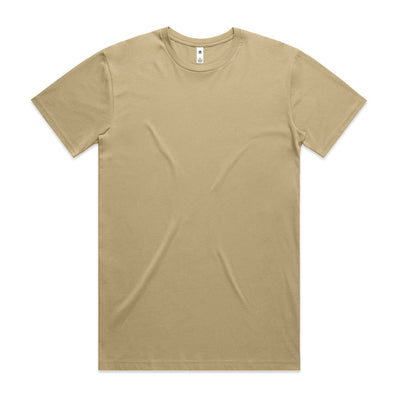 Premium basic tee beige short-sleeved crew neck shirt with subtle texture perfect for workwear and uniforms