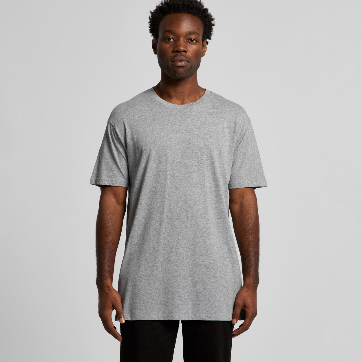 Heather gray Nike crew neck basic tee with swoosh logo