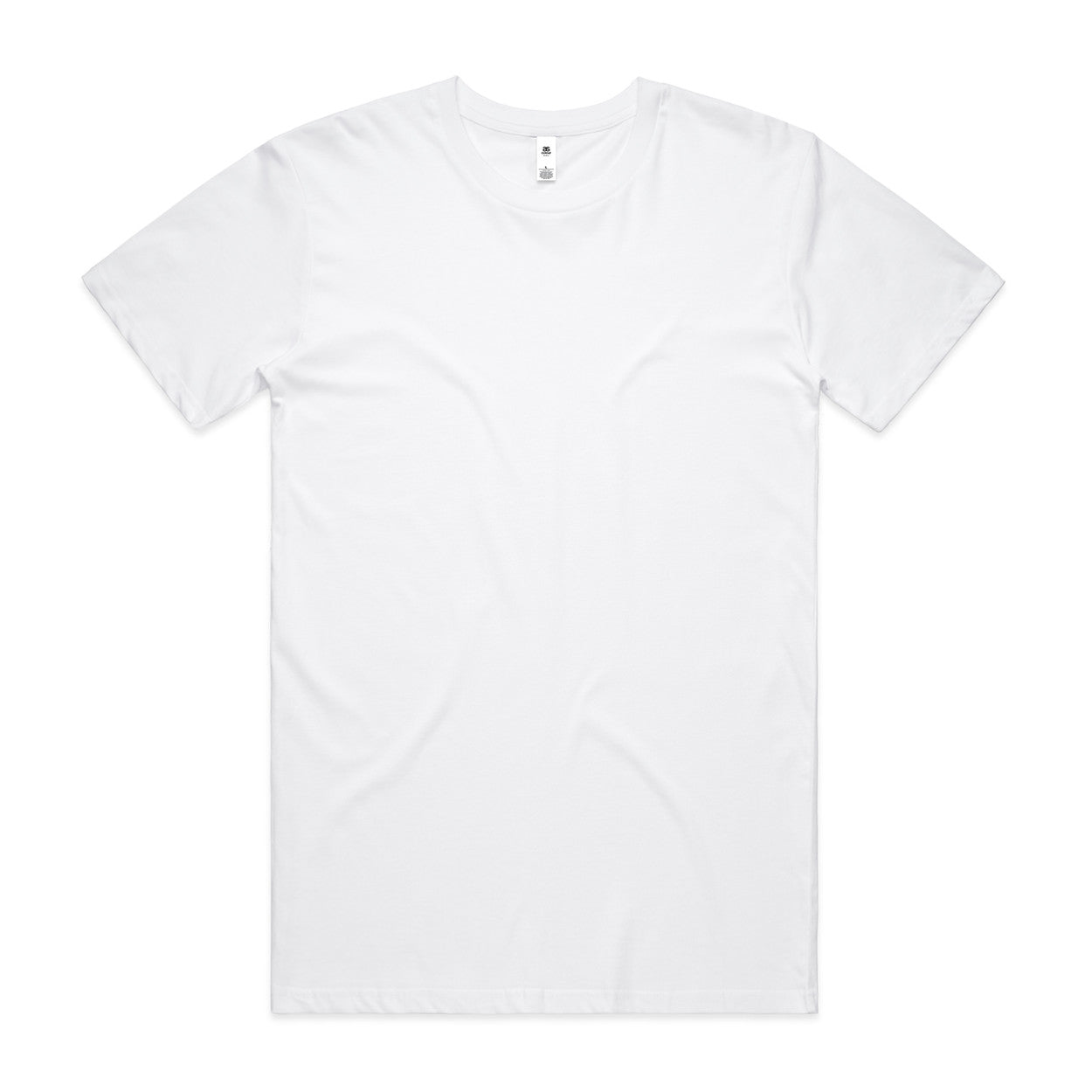 White cotton premium basic tee with crew neck and short sleeves perfect for workwear and uniforms