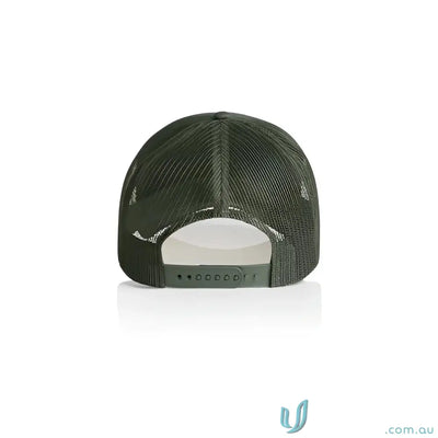 Dark green Premium Foam Trucker Cap with recycled polyester mesh back and adjustable snap closure