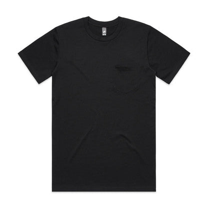 Black v-neck t-shirt with short sleeves and a simple design.