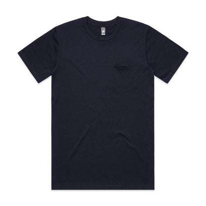 Black crew neck t-shirt with short sleeves and a ribbed neckline, likely made of cotton or polyester blend.