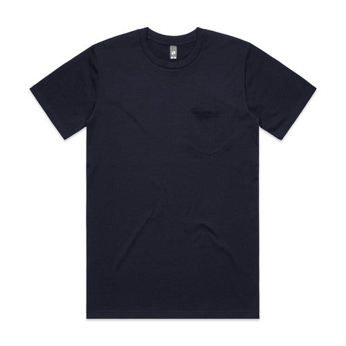 Black crew neck t-shirt with short sleeves and a ribbed neckline, likely made of cotton or polyester blend.