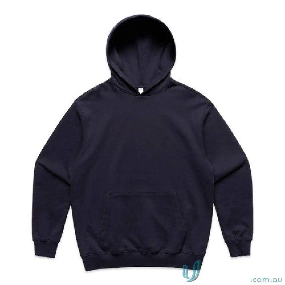 Navy blue premium heavyweight french terry hooded sweatshirt for cozy styles