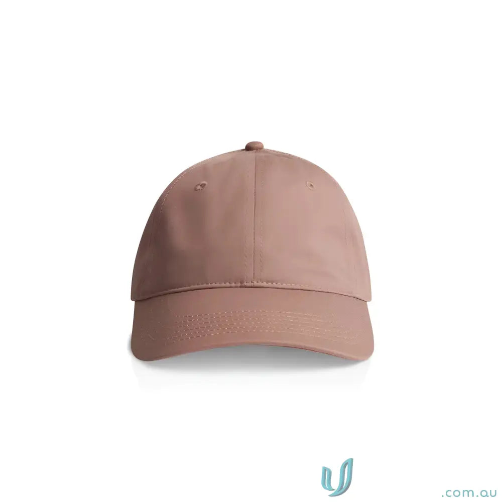 Dusty rose baseball cap with smooth texture and adjustable metal clasp for a perfect fit