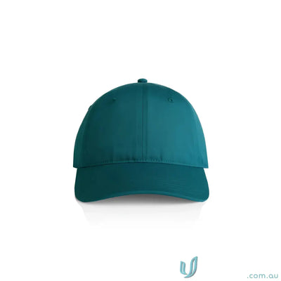 Plain teal baseball cap with adjustable metal clasp for a comfy fit