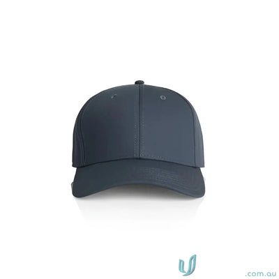 Dark gray snapback cap with curved peak and tonal under-peak lining