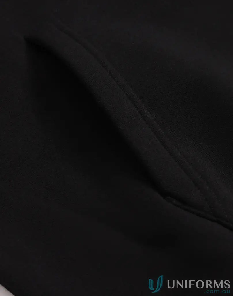 Black fabric with seam on Premium Oversized Black Hoodie, your must-have daily essential hoodie