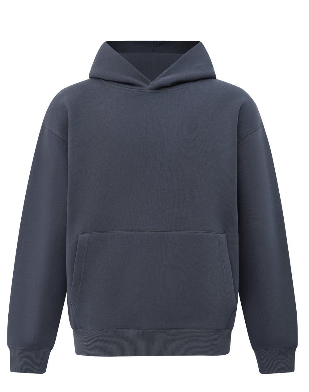 Premium oversized fleece hoodie in dark gray with kangaroo pocket