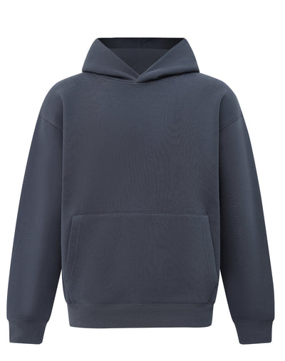 Premium oversized fleece hoodie in dark gray with front pocket