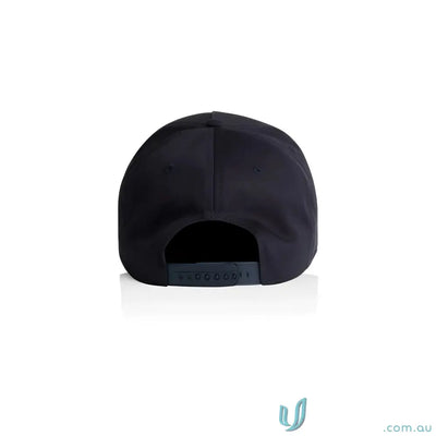 Dark blue AS Colour Frame Cap with curved peak, plastic snapback, and tonal under-peak lining