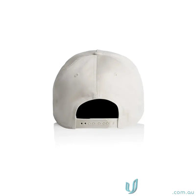 Light-colored AS Colour Frame Cap with curved peak and plastic snapback closure