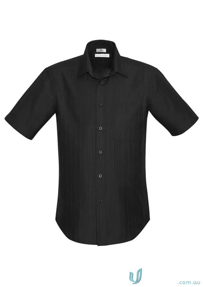 Black Preston SS Shirt with modern narrow collar from s312ms Biz Collection on sale