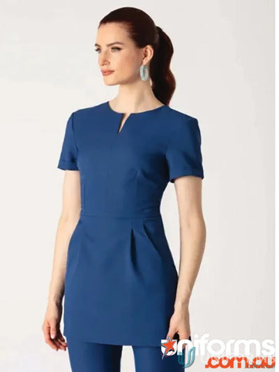 Blue eco tunic with pretty waist-detail in 2life fabric from 2life b620-2l