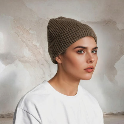 Recycled Wool Blend Gauge Beanie