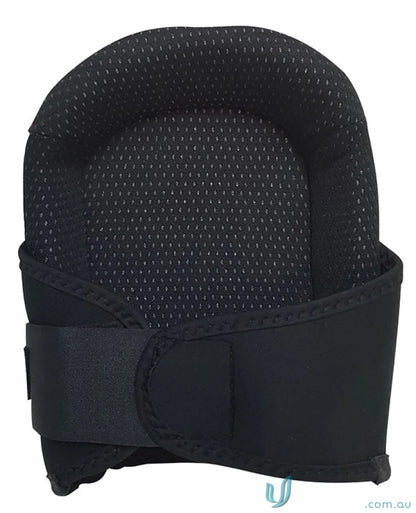 Black padded knee pad from Professional Gel Knee Pad for workwear that cap prevents discomfort