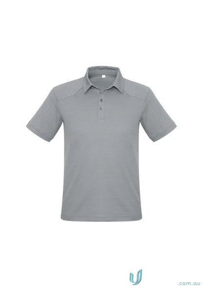 Gray short-sleeved polo shirt from Collection Profile Polo, perfect jersey knit stay cool style