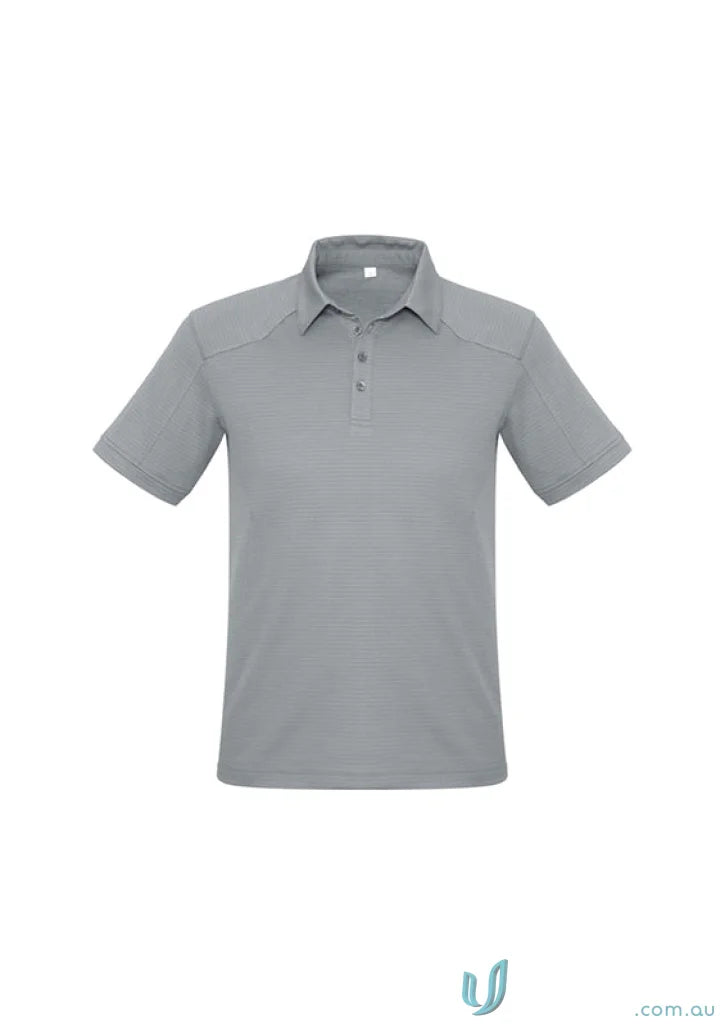 Gray short-sleeved polo shirt from Collection Profile Polo, perfect jersey knit stay cool style