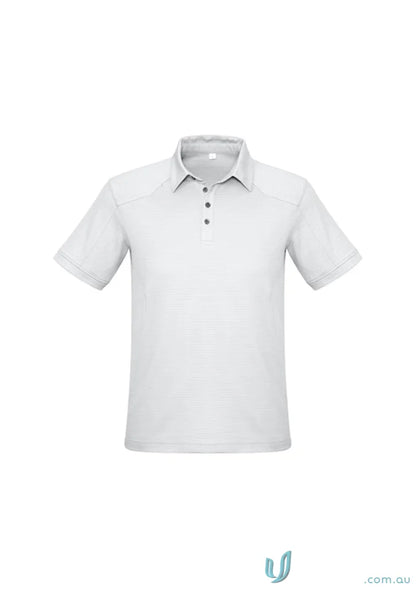 White short-sleeved polo shirt from Profile Polo collection, perfect for staying cool