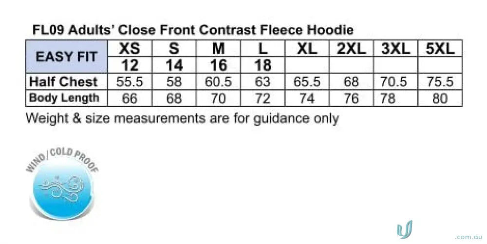 Adults fleece hoodie size chart for MOQ 100 printed unisex hoodie workwear uniforms
