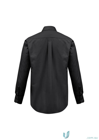Black long-sleeved shirt from Pronto EMB Mens LS Shirt perfect for uniforms and workwear