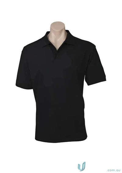 Black polo shirt on mannequin ideal for work uniforms or casual workwear style