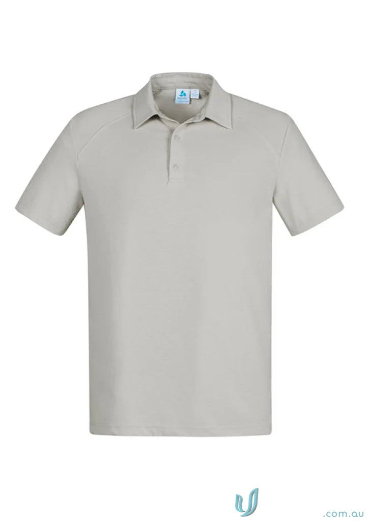 Gray short-sleeved polo shirt from Pronto EMB Mens Profile Polo, perfect for mens style and work uniforms