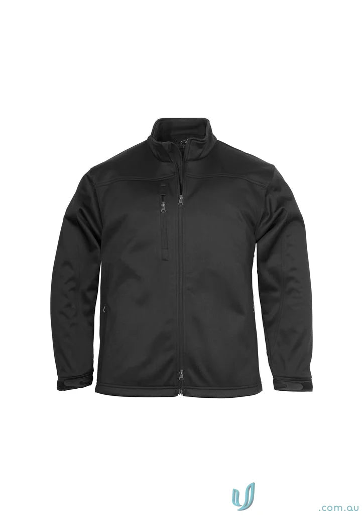 Black Zip-Up Jacket from Pronto EMB Mens Soft Shell Jacket, ideal outdoor work gear