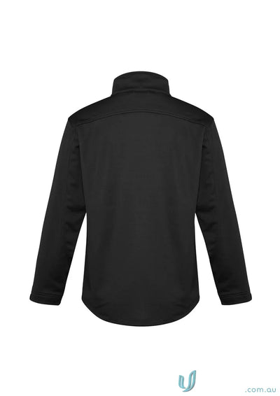 Black softshell jacket from Pronto EMB with bonded polyester fabric, perfect outdoor work gear