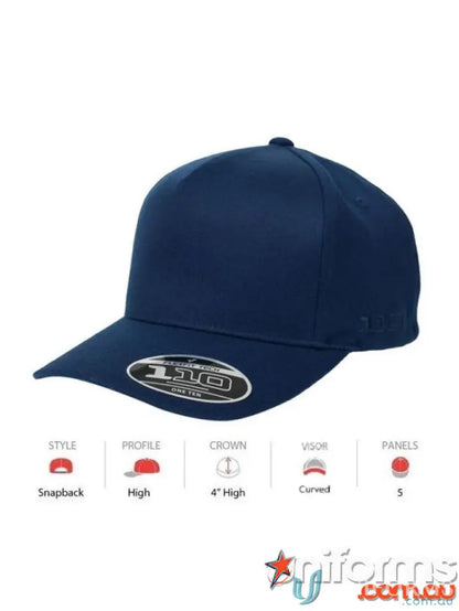 Navy blue QE 3D EMB A-Frame Cap with high crown for perfect fit all-day wear
