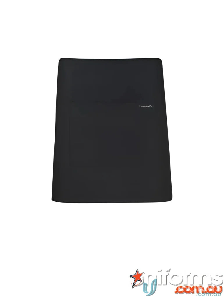 Black document folder with logo for Qtr Length Apron with Built-in Bottle Opener Divider
