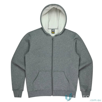 Queenscliff zip kids hoodie in gray, perfect for uniforms and casual workwear