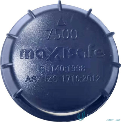 Blue circular safety cap for R7500 Respirator Front Cover, ideal for workwear and uniforms