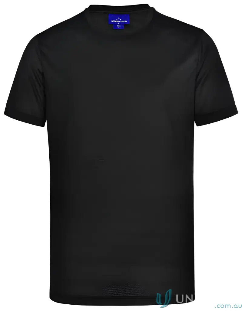 Black rapidcool ultra light tee with blue brand label, super comfy and lightweight