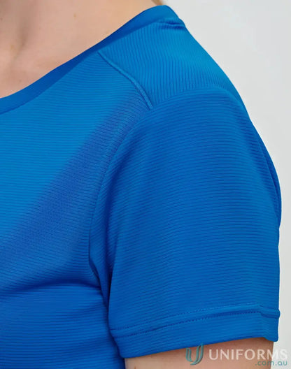 Bright blue RapidCool Ultra Light Tee with textured fabric and shoulder stitching