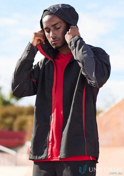 Black and red Razor Sports Jacket J408M from Biz Collection Unisex Razor Jacket style