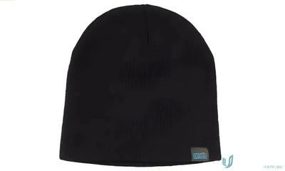 Black knit beanie from Recycled Roll Down Beanie for team’s winter uniforms cold days