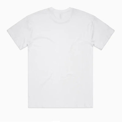 White cotton redro tee with subtle textured design perfect for comfortable workwear or casual work uniforms