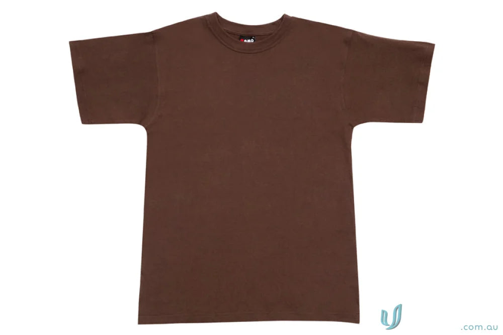 Brown short-sleeved T-shirt perfect for workwear or uniforms in the Regular T-Shirt line