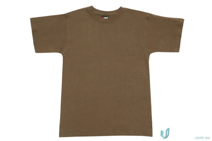 Brown short-sleeved T-shirt perfect for work uniforms or casual uniforms