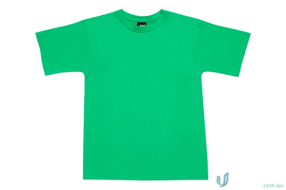 Green short-sleeved t-shirt perfect for work uniforms or casual uniforms