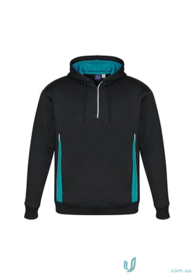 Black and teal Renegade Hoodie with reflective trims, SW710M Biz style