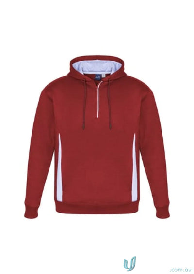 Renegade Hoodie with maroon and white color and reflective trims for swag style