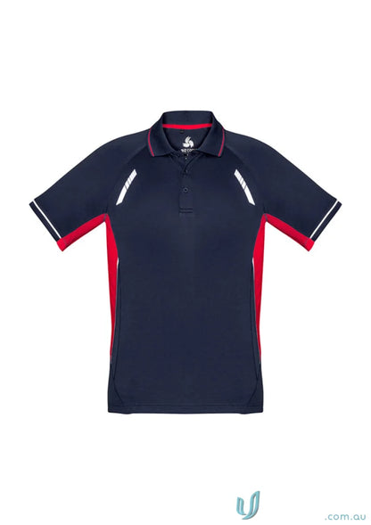 Men’s Renegade Polo in navy and red from Biz Collection with UPF rating