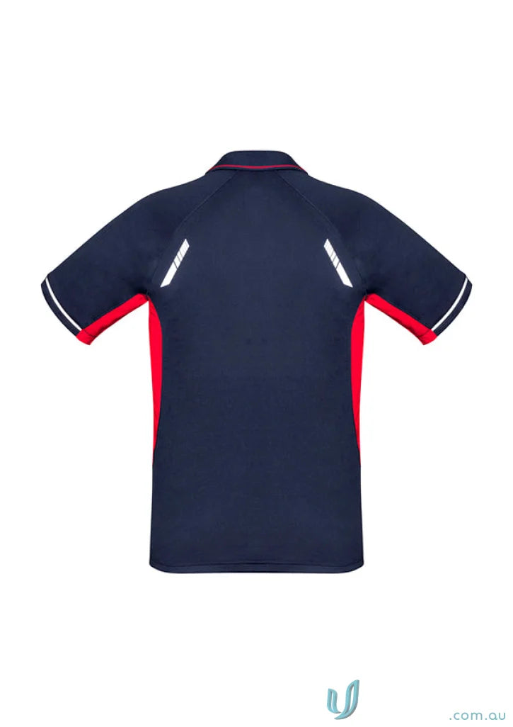 Men’s Renegade Polo in Navy and Red from Biz Collection with UPF rating